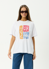 AFENDS Womens Zephyr - Oversized Tee - White