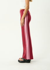 AFENDS Womens Sunny - Knit Pant - Burgundy