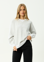 AFENDS Womens Dexter - Crew Neck - Grey Marle