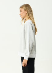 AFENDS Womens Dexter - Crew Neck - Grey Marle