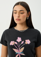 AFENDS Womens Briar - Regular Tee - Stone Black