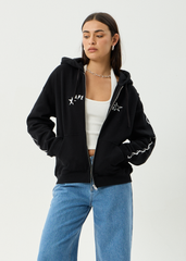 AFENDS Womens Terra - Zip Hood - Black