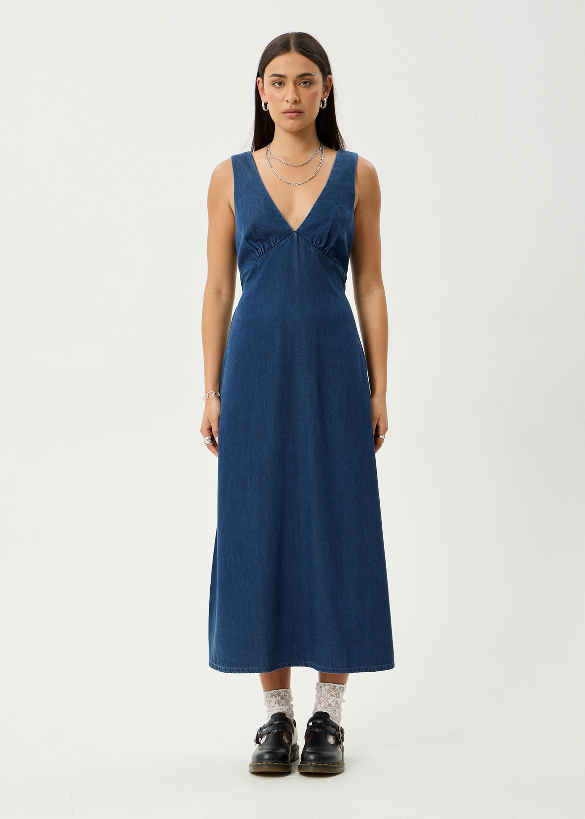 AFENDS Womens Palmer - Maxi Dress - Ink