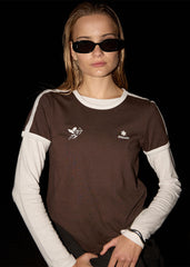 AFENDS Womens Hellbound - Raglan Tee - Coffee