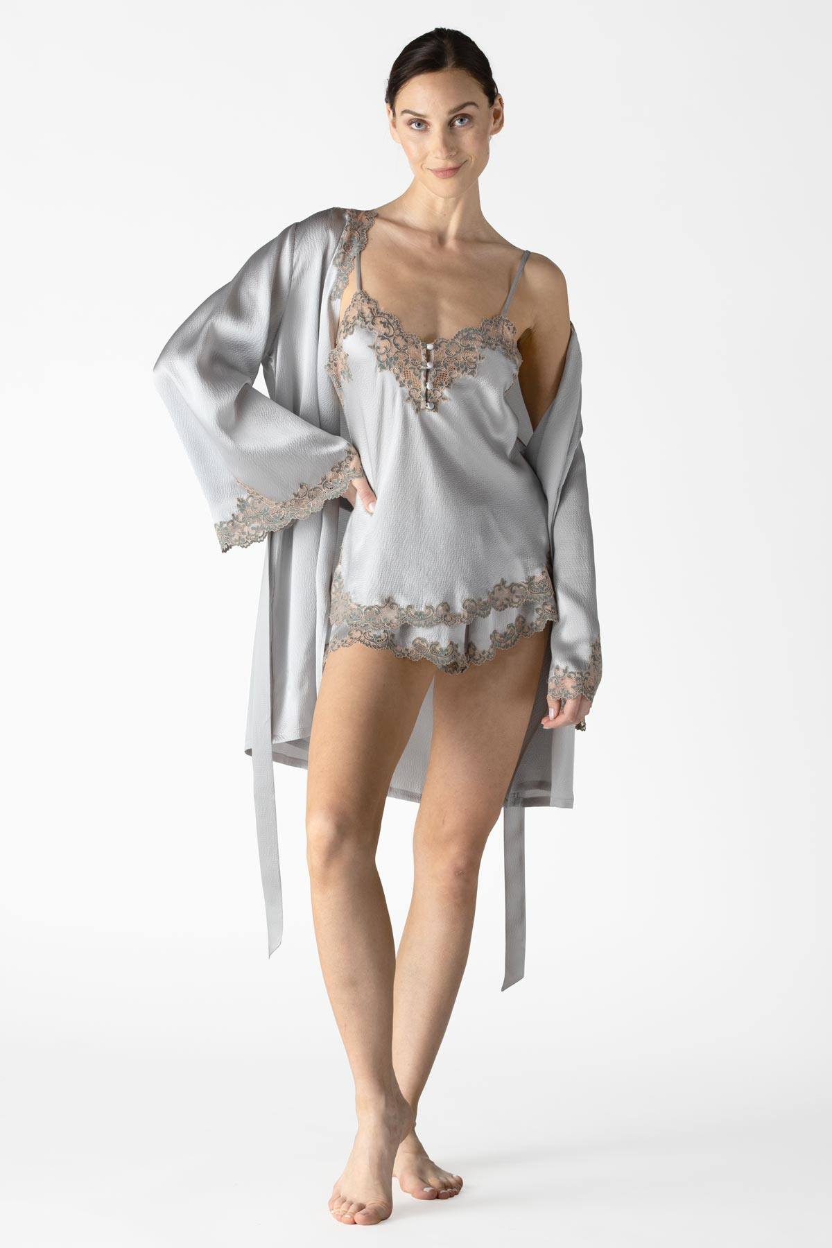 Adelaide Lace Silk Cami & Shortie Set