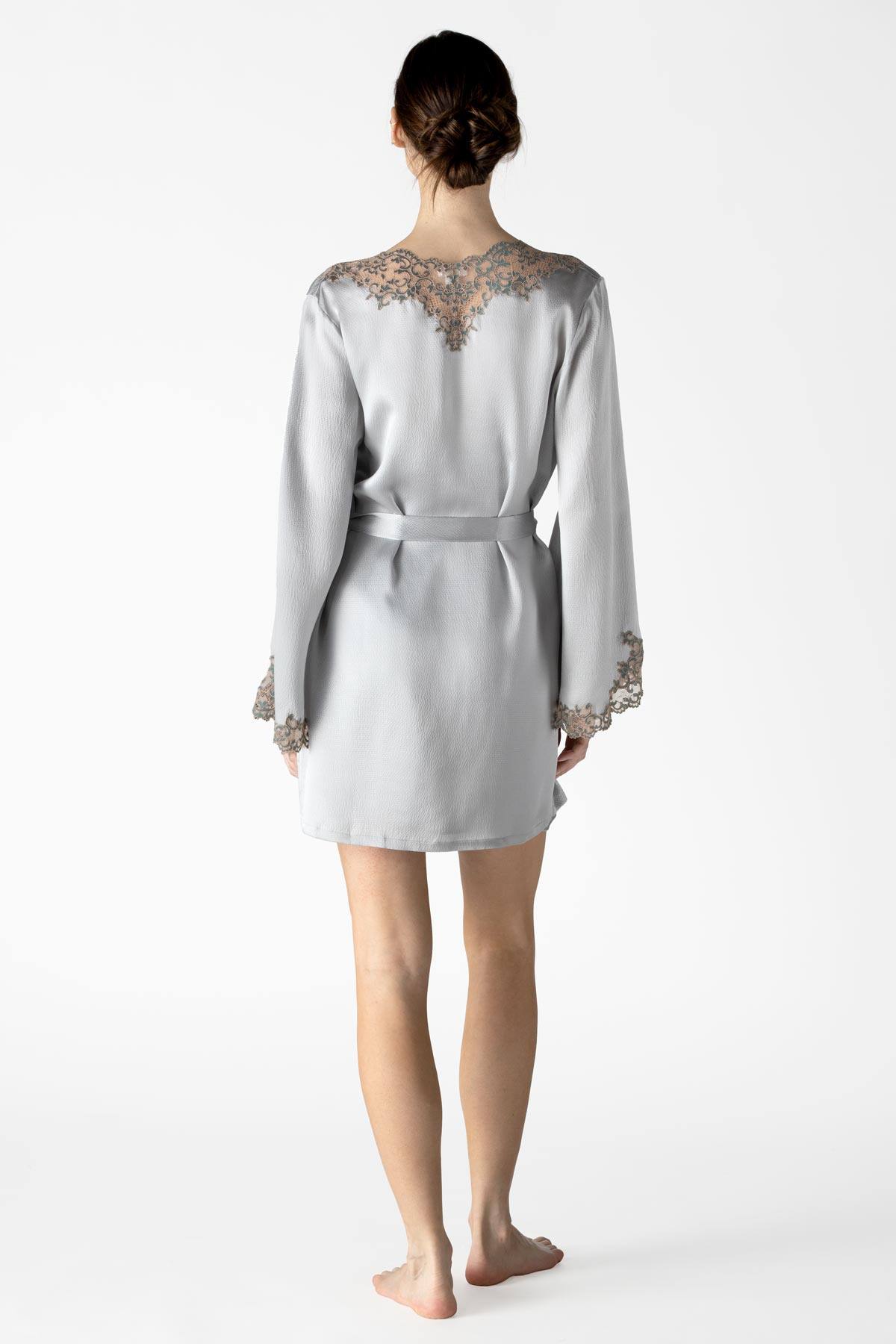 Adelaide Short Silk Robe