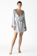 Adelaide Short Silk Robe