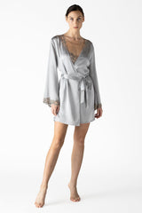 Adelaide Short Silk Robe