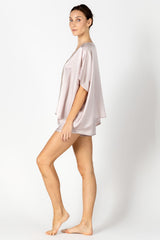 Agatha Nostalgia Kaftan Top and Short Silk PJ Set