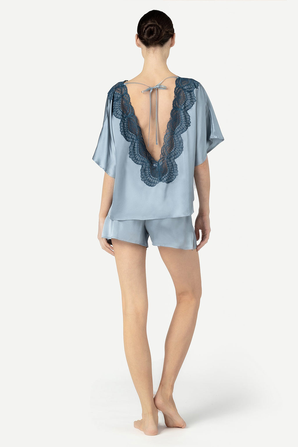Alice Feminine Lounge Silk T-shirt Set