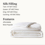 Premium Mulberry Silk Comforter Lightweight All Season Duvet
