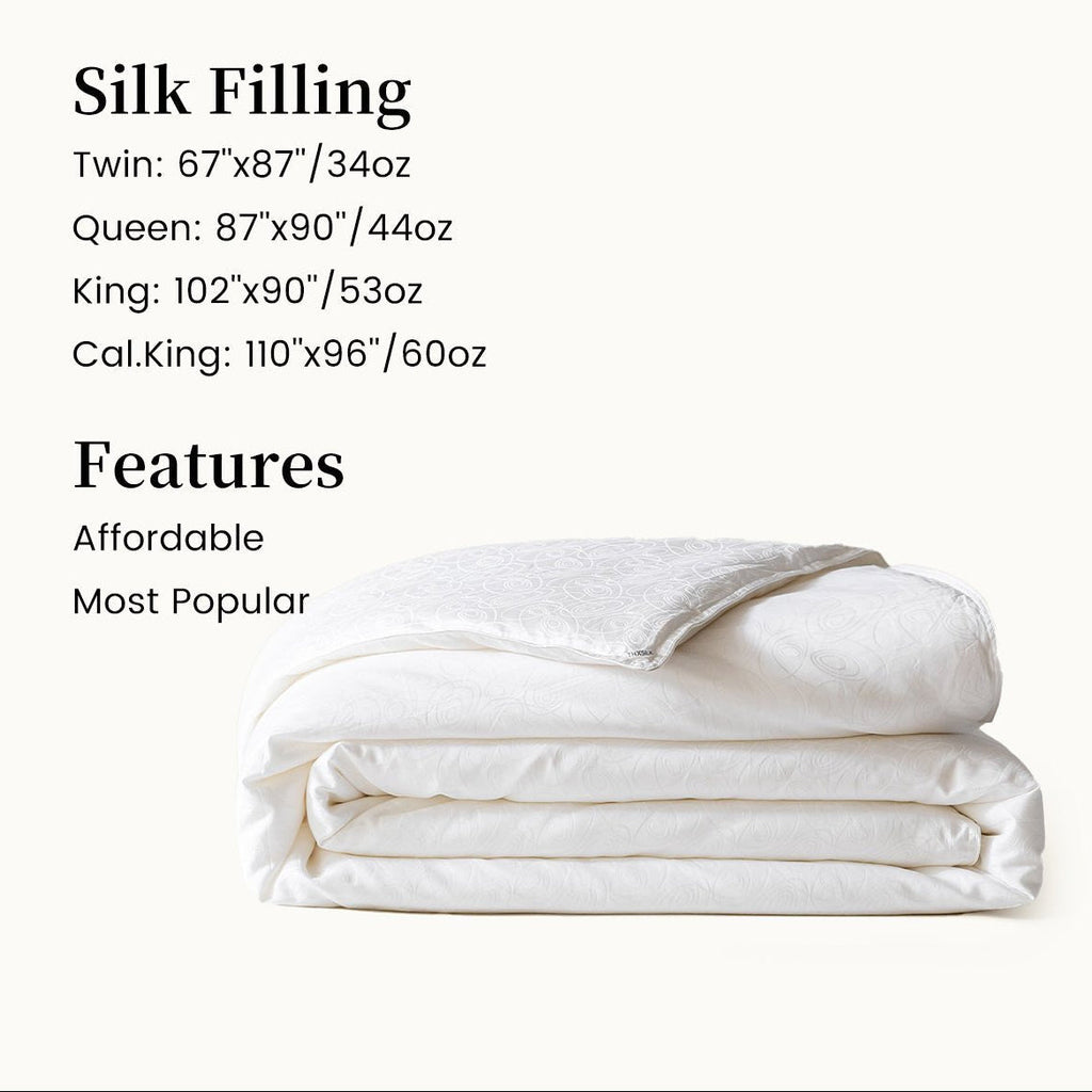 Premium Mulberry Silk Comforter Lightweight All Season Duvet