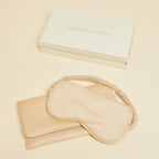 Audrey Muscat Beige Eye Mask in Cashmere
