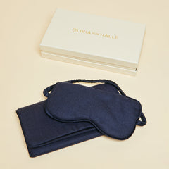 Audrey Osaka Navy Eye Mask in Cashmere