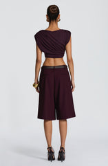 Ausra Bermuda Shorts - Plum