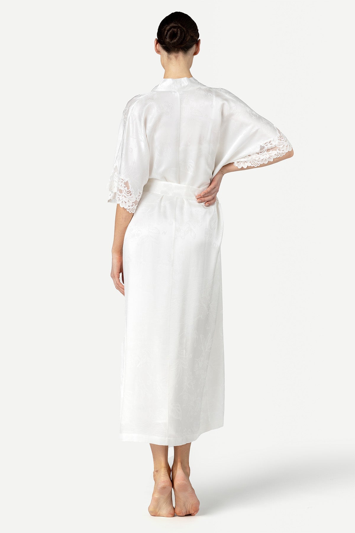 Barbara Bridal Long Silk Kimono