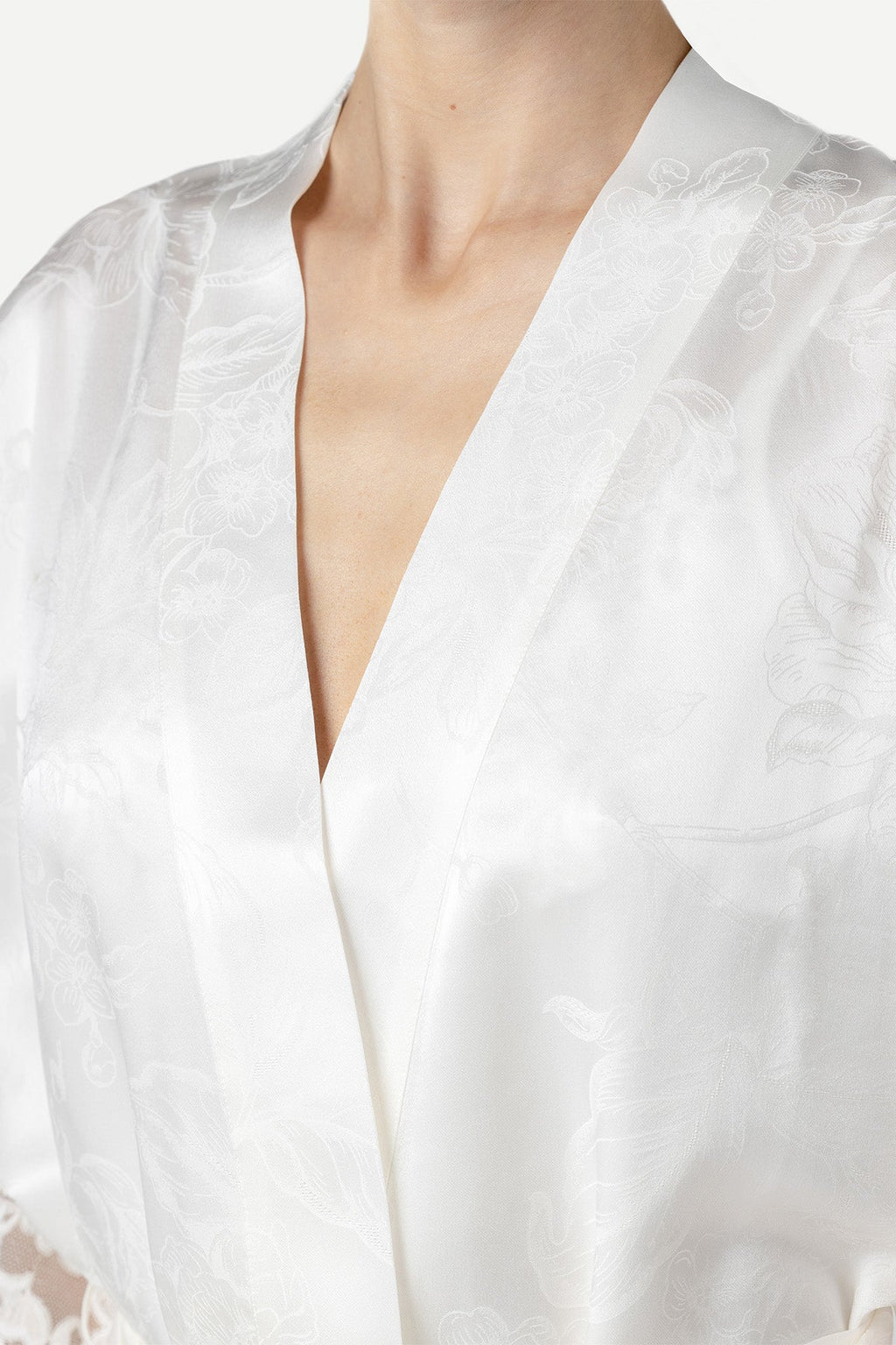 Barbara Bridal Long Silk Kimono
