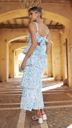 Page Maxi Dress - Blue Floral