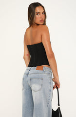 Bombshell Entrance Strapless Bustier Black