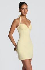 Cassia Mini Dress - Lemon