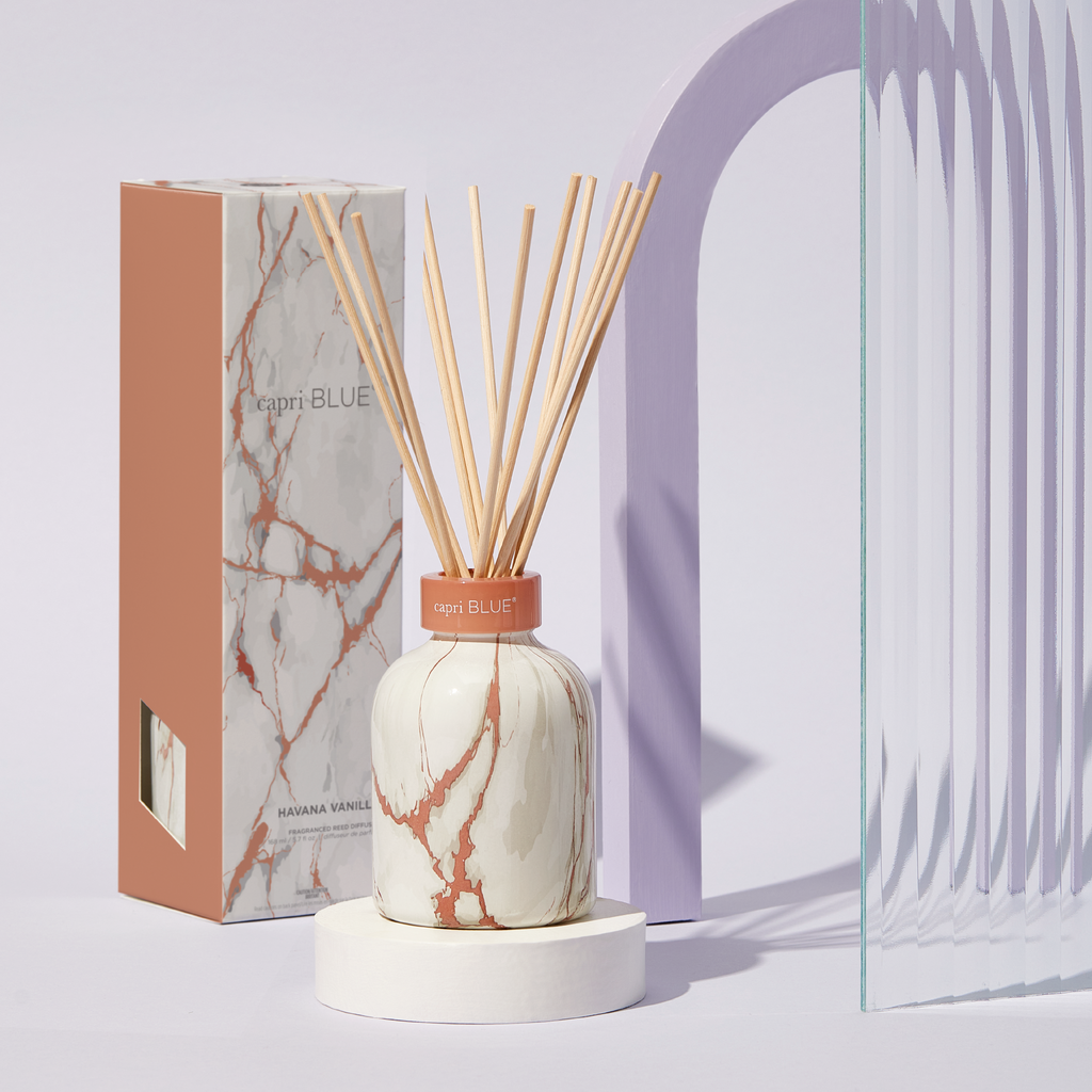 Havana Vanilla Modern Marble Petite Reed Diffuser
