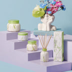 Honeydew Crush Modern Marble Printed Travel Tin Candle