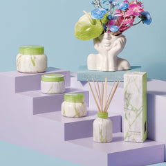 Honeydew Crush Modern Marble Printed Travel Tin Candle