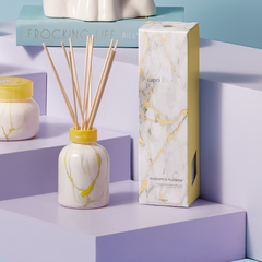 Pineapple Flower Modern Marble Petite Reed Diffuser