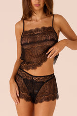 Cerise Black Camisole