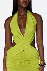 Citrine Knit Mini Dress