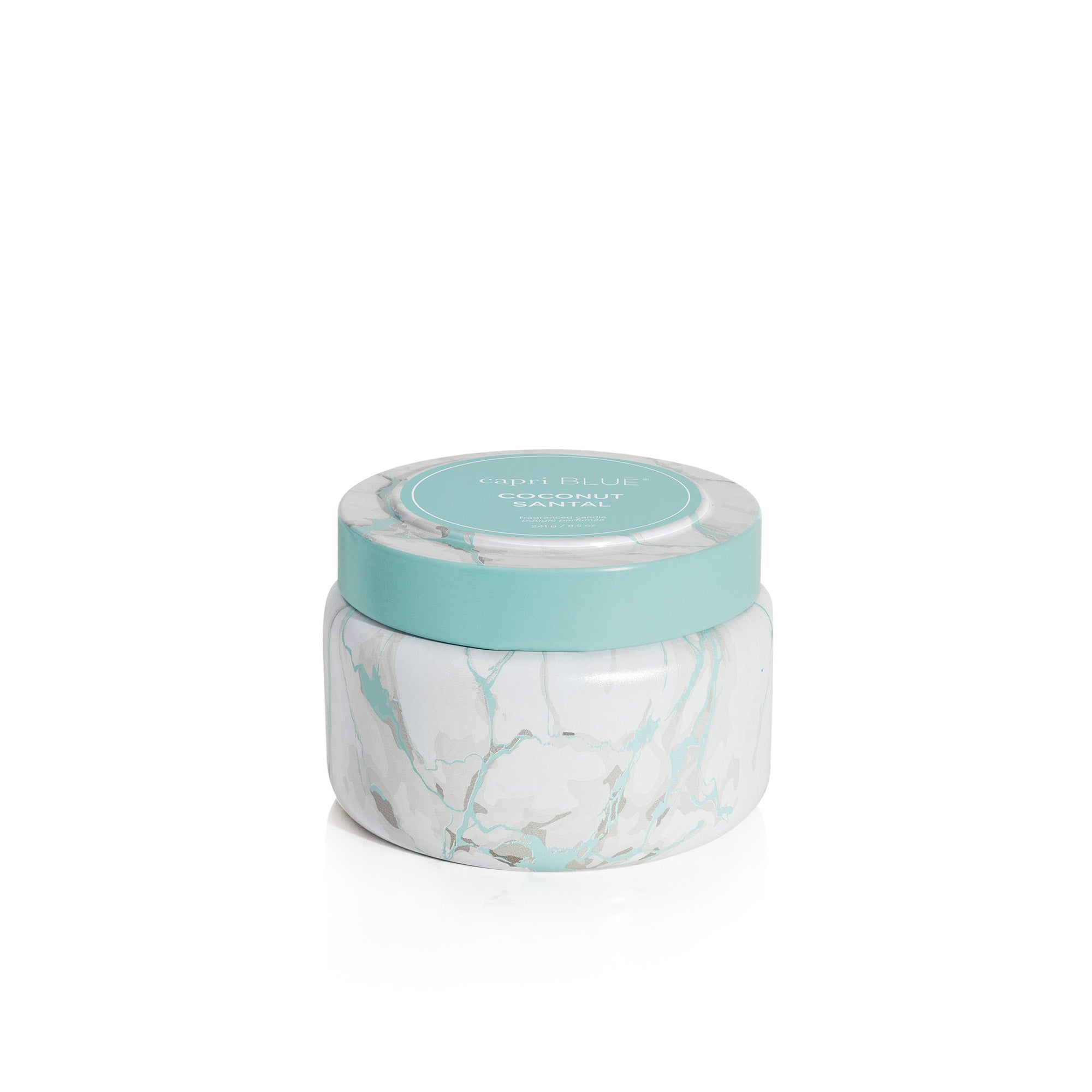 Coconut Santal Modern Marble Printed Travel Tin Candle