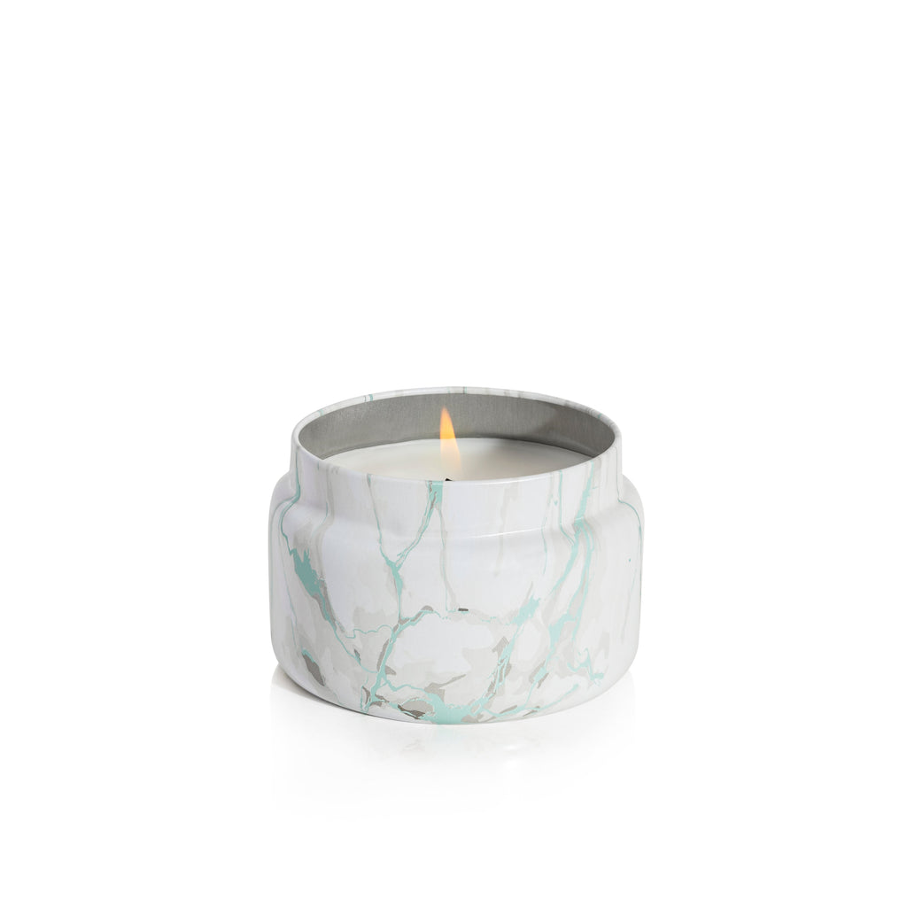 Coconut Santal Modern Marble Printed Travel Tin Candle