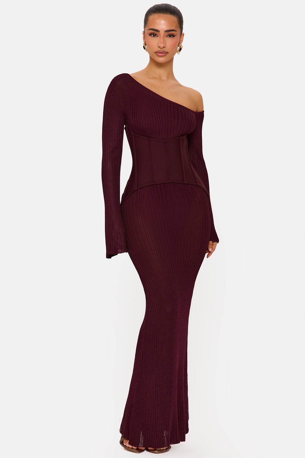 Darcy Knit Maxi Dress in Purple
