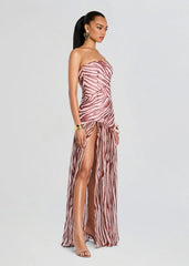 Nicole Silk Chiffon Dress - Earl Rose Zebra