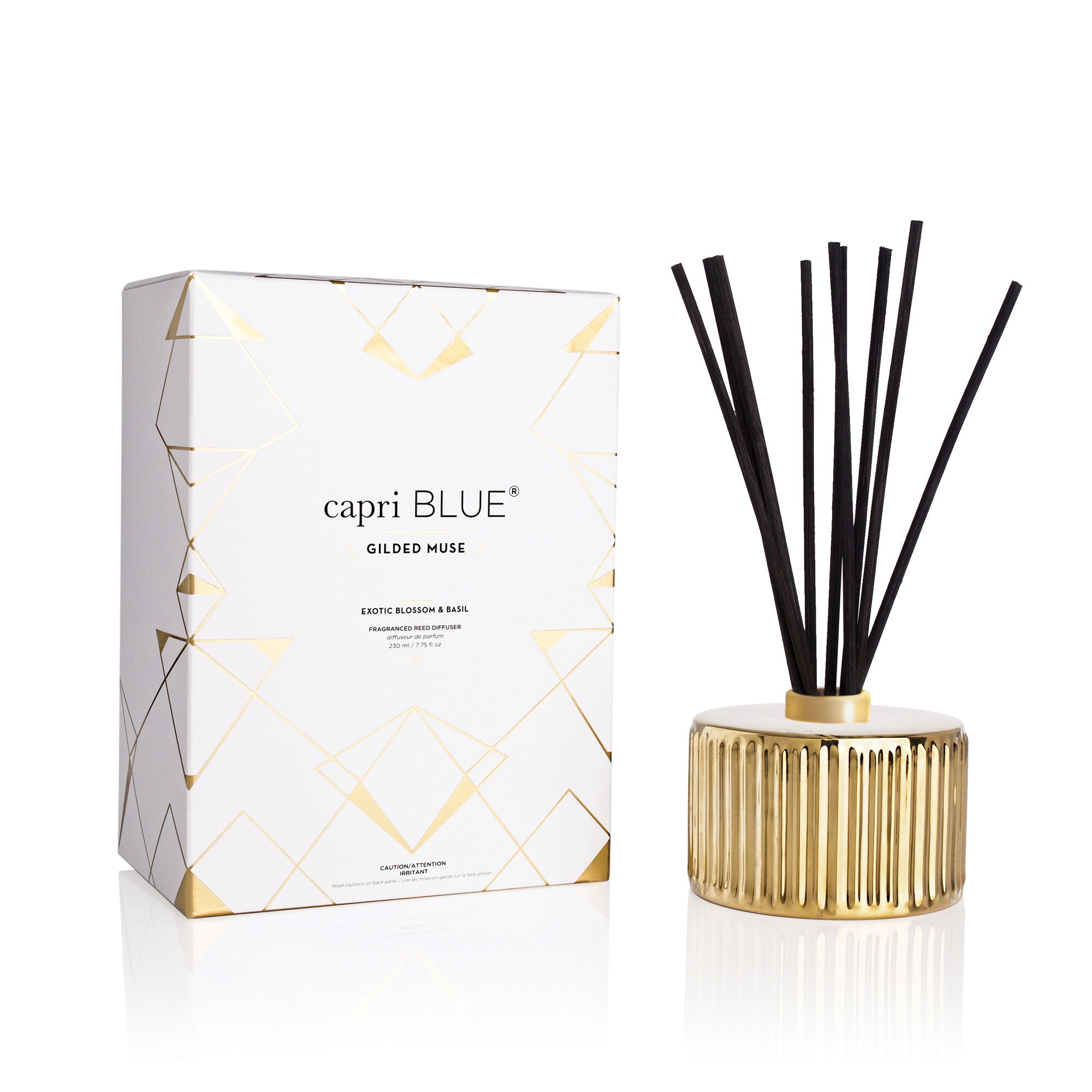 Exotic Blossom & Basil Gilded Reed Diffuser
