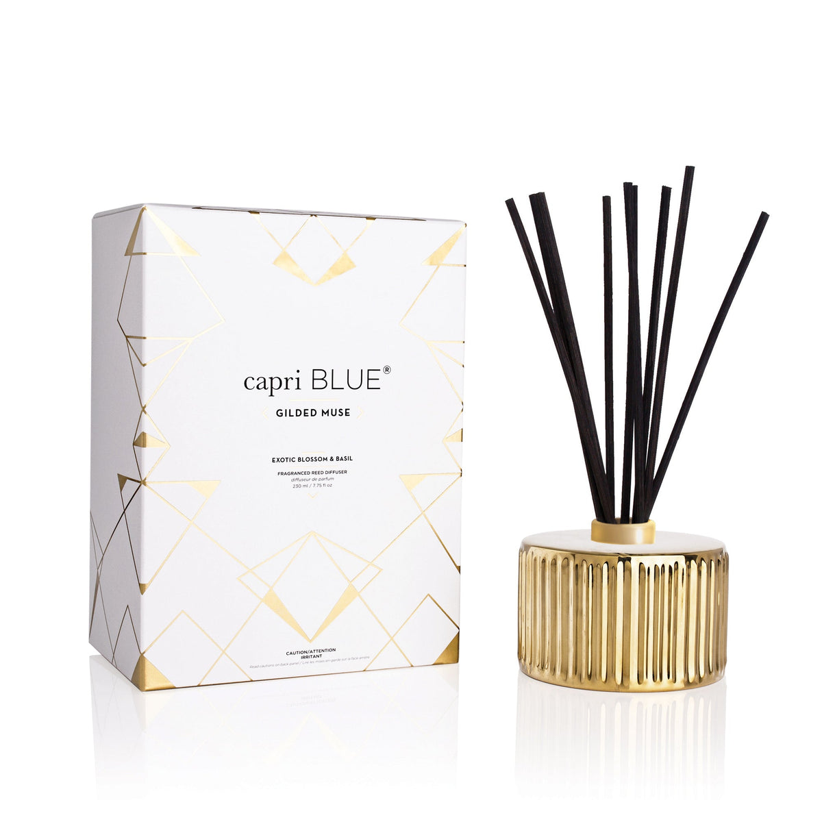 Exotic Blossom & Basil Gilded Reed Diffuser