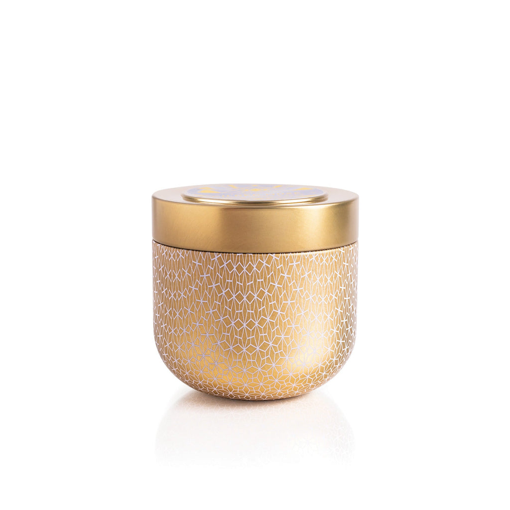 Exotic Blossom & Basil Gilded Tin Candle