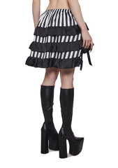 Haunted Carnival Stripe Bustle Skirt
