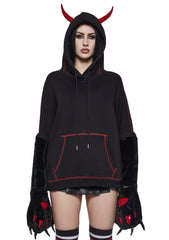 Devil Oversized Hoodie with Big Paws
