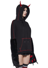 Devil Oversized Hoodie with Big Paws