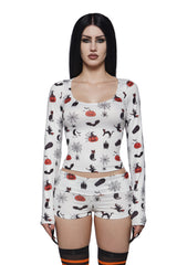 Haunted House Long Sleeve Top