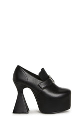 Mystic Buckled Platform Heels
