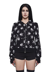 Skully Zip Up Hoodie