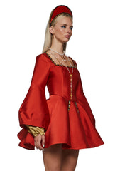 Tudor Renaissance Dress Costume - Orange