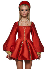 Tudor Renaissance Dress Costume - Orange