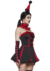 Classic Clown Girl Costume - Red