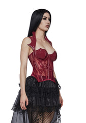 Just Wingin' It Vampy Corset - Red