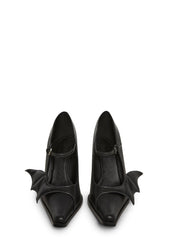 Bat Wing Pointed Heel