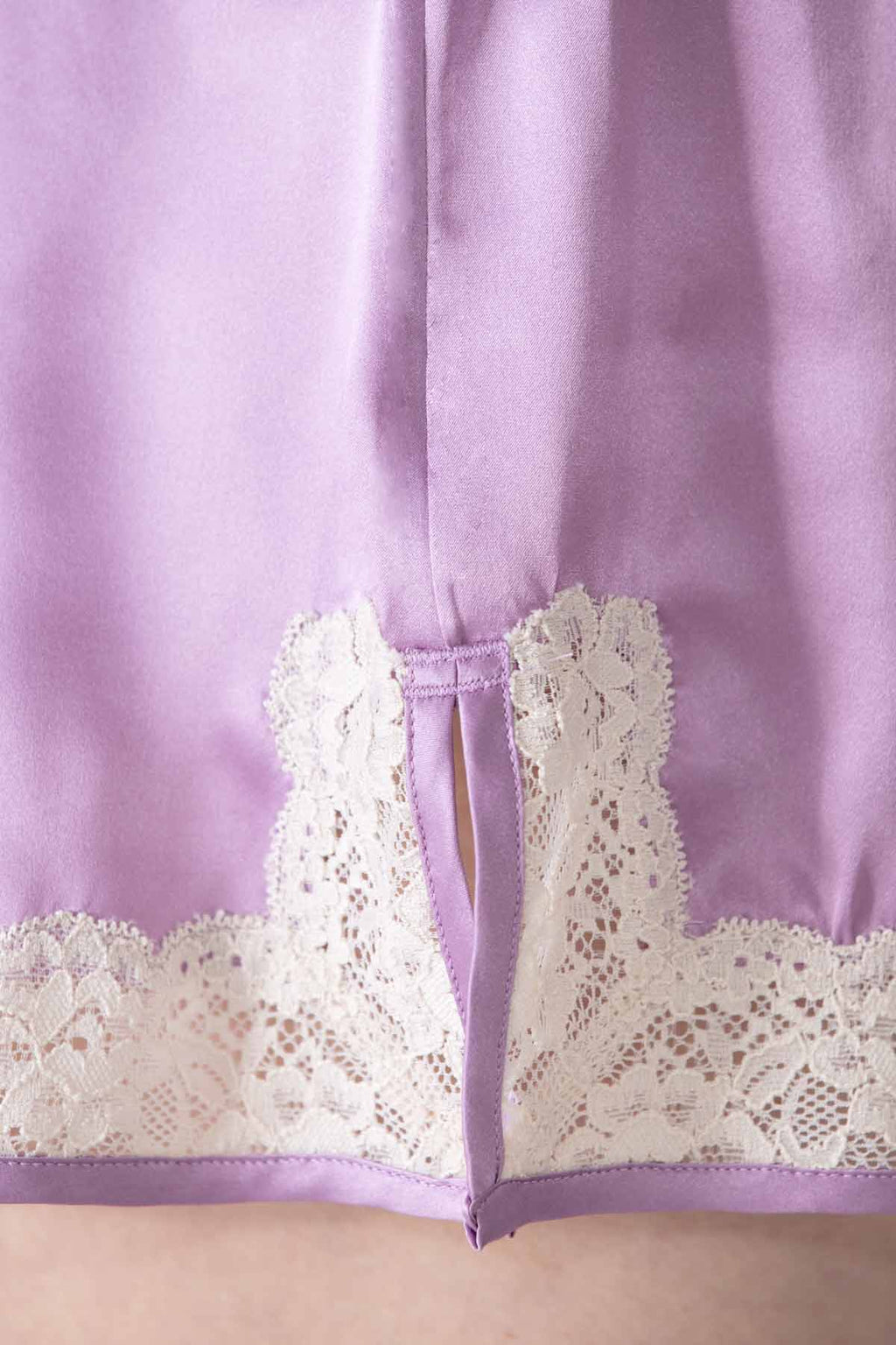 Gardenia Lace Trim Silk Tap Pant