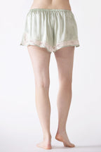 Gardenia Lace Trim Silk Tap Pant